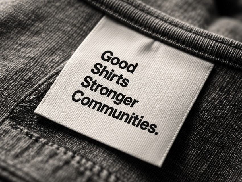 Fabric Label - Good Shirts Stronger Communities